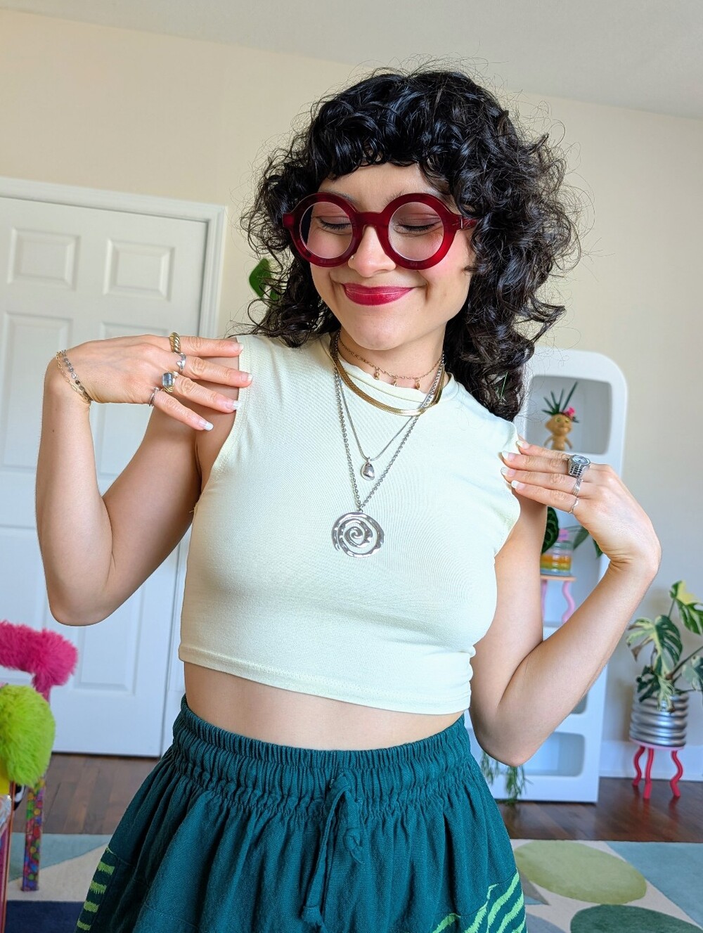 Zara butter yellow crop top